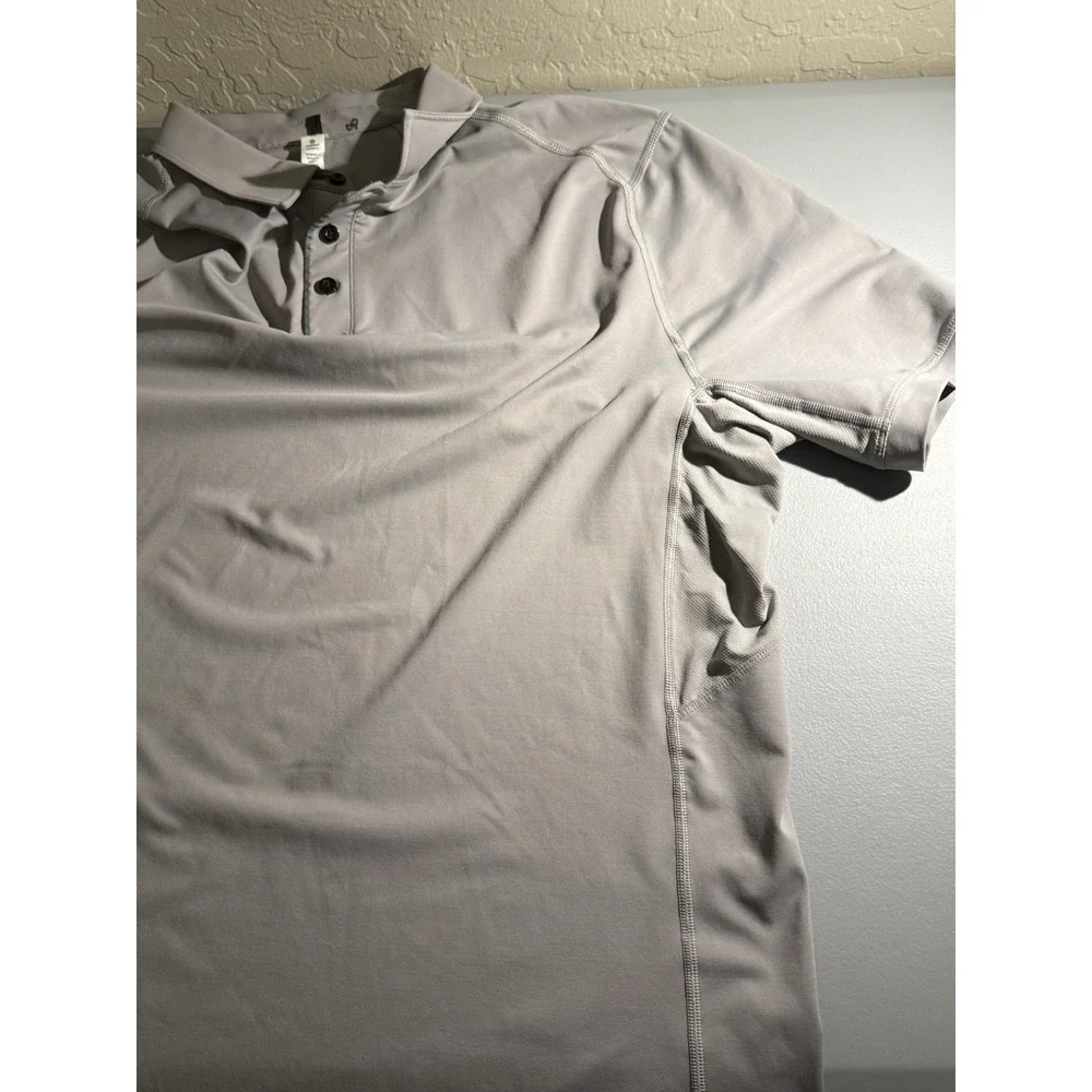 Lululemon Athletica Performance Polo Shirt Men's Size XL‎ Grey Golf